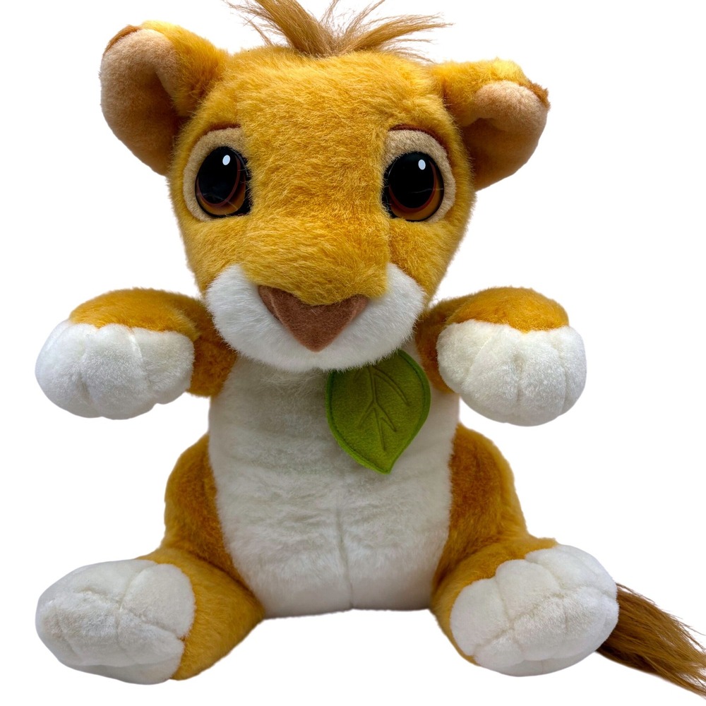 Vtg 1993 Mattel Disney Lion King Talking Simba Plush Cub Stuffed Animal WORKS